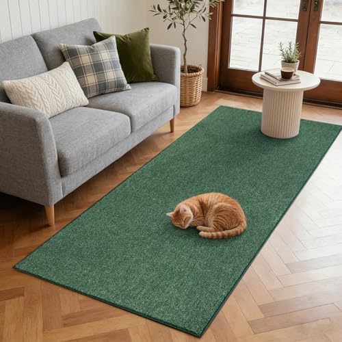 2x6 Green/White Runner Rug Non-Slip Washable for Hallway Kitchen Bedroom