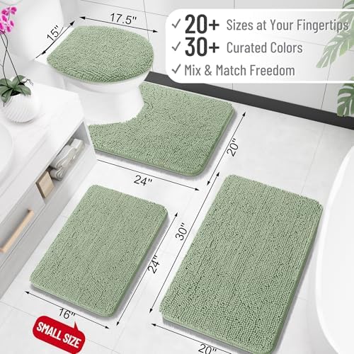 OLANLY Bathroom Rugs 30x20, Extra Soft Absorbent Chenille Bath Rugs