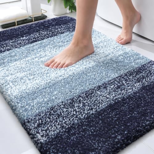 OLANLY Bathroom Rugs Mat 34x21, Extra Soft Absorbent Microfiber Bath Rugs