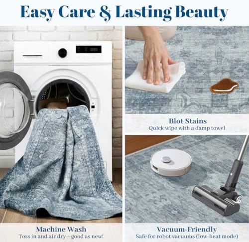 Homemate Washable Rug 6x9 Area Rugs - Vintage Rugs for Living Room