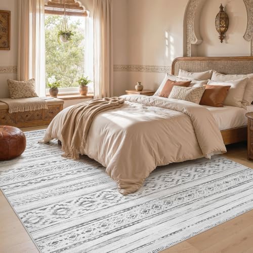 cotiled Boho 10x12 Area Rug for Living Room: Large Moroccan Washable Rug