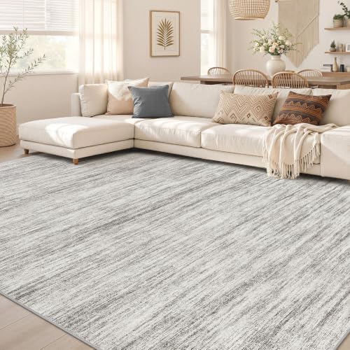 Nakagishi Boho 6x9 Area Rug Living Room Rugs Machine Washable Grey