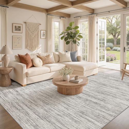 Nakagishi Boho 6x9 Area Rug Living Room Rugs Machine Washable Grey