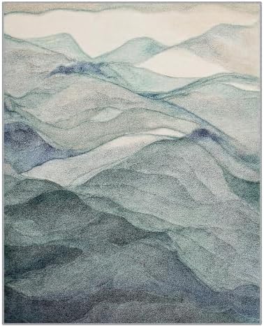 BEIMO 8x10 Area Rugs for Bedroom, Dusty Teal Washable Abstract Rug
