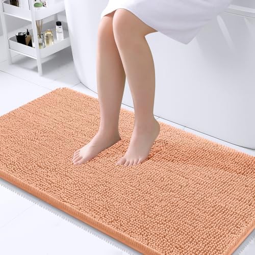 OLANLY Bathroom Runner Rugs 40x24, Extra Soft Absorbent Chenille Bath Rugs