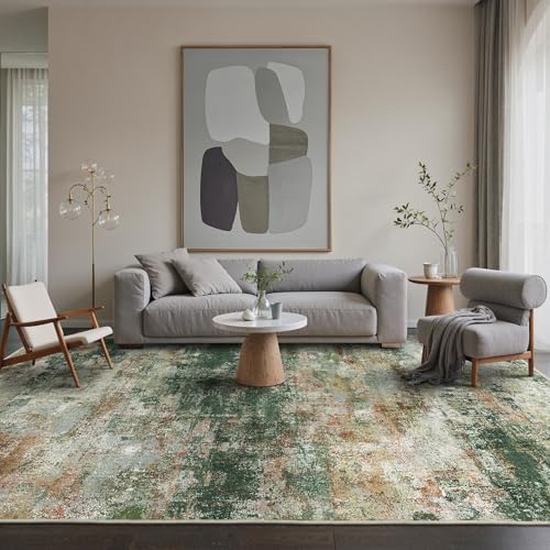 BEIMO 6x9 Area Rugs for Bedroom, Green Brown Washable Abstract Non Slip Rug