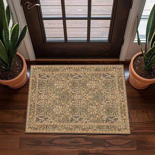 2x3 Area Rug Washable Entry Rug Soft Carpet (Goldenrod)