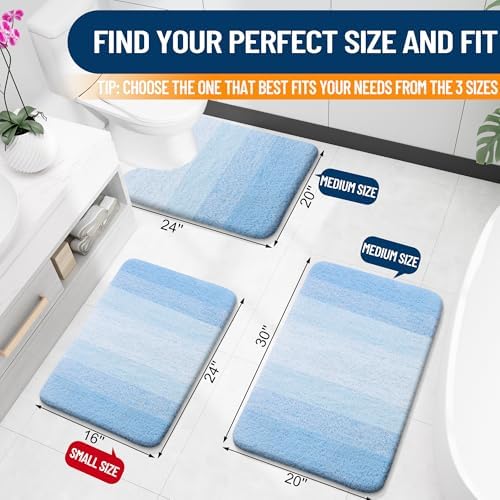 OLANLY Large Bathroom Rugs 44x32, Extra Soft Absorbent Microfiber Bath Rugs