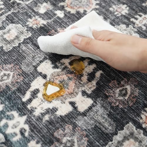 6x8 Living Room Rug - Washable Non-Slip Dining Room Rugs for Under Table