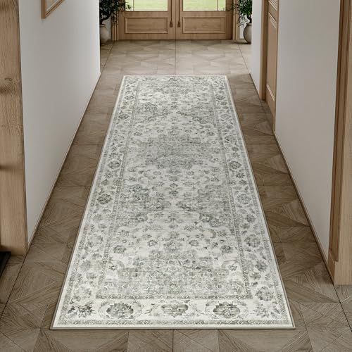 2x6 Green Neutral Runner Rug