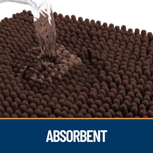 OLANLY Dog Door Mat for Muddy Paws 36x24, Super Absorbent Chenille Mud Mat