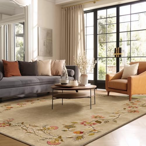 5x7 Living Room Area Rugs: Washable Bedroom Rug Non Slip Soft Large Carpet
