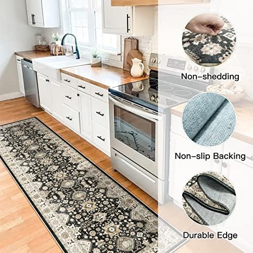 Washable Runner Rug 2x7: Hallway Runner Rug Non Slip Runner Rugs Durable