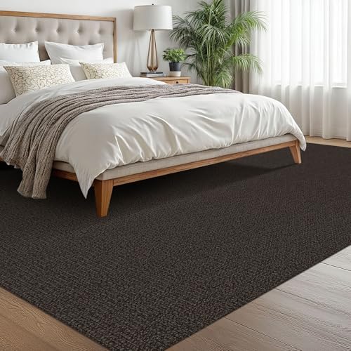 EARTHALL Washable Area Rug, Non Slip Living Room Rug, 6x9 Ft, Taupe/Coffee