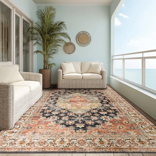 Ruaruarug Washable Area Rug 6×9 for Living Room, Ultra Soft, Maroon