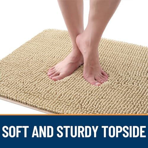OLANLY Dog Door Mat for Muddy Paws 59x35, Super Absorbent Chenille Mud Mat