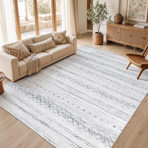 cotiled Boho 10x12 Area Rug for Living Room: Large Moroccan Washable Rug