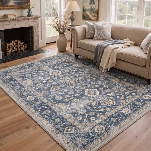 Bavni 2x3 Doormat, Vintage Floral Washable Non Slip Area Rug for Entrance