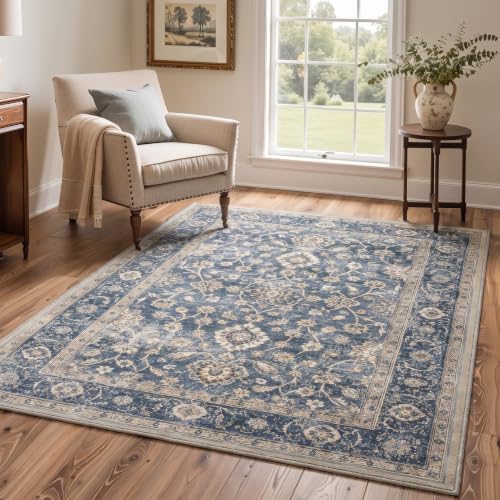 Bavni 2x3 Doormat, Vintage Floral Washable Non Slip Area Rug for Entrance