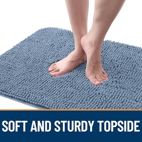 OLANLY Dog Door Mat for Muddy Paws 32x20, Super Absorbent Chenille Mud Mat