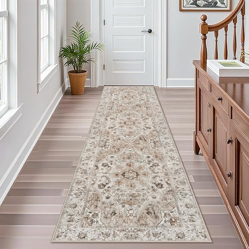 Washable Hallway Runner Rug 3x10: Non Slip Runner Rugs with Rubber Backing