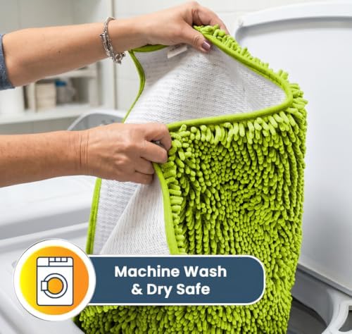 Muddy Mat® | Super Water Absorbent Door Mat Indoor, Microfiber Quick Dry Chenille Entryway Rug,Slip Resistant Front Door Mat,Indoor Mats for Entryway,Machine Washable Pet Rug, Spring Green 28" x 48"