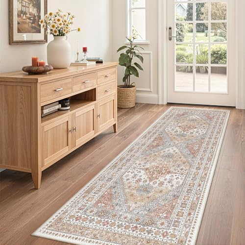zesthome 2x5 Rug Runners for Hallways Non Slip,Kitchen Rugs,Orange