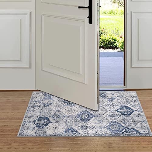 Lahome Moroccan Washable Rug, 2x3 Kitchen Rugs for Entryway Bathroom