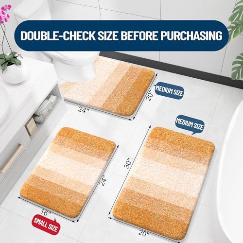 OLANLY Bathroom Runner Rug 47x17, Extra Soft Absorbent Microfiber Bath Rugs