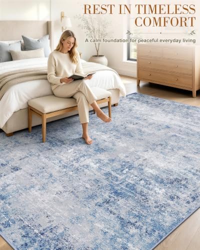 OLANLY 5x7 Washable Area Rug, Soft Non Slip Carpet for Bedroom Living Room