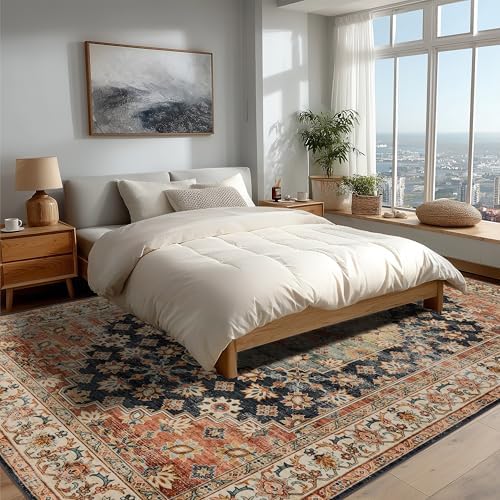 Ruaruarug Washable Area Rug 6×9 for Living Room, Ultra Soft, Maroon
