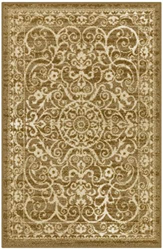 Maples Rugs Pelham Vintage Medallion Area Rugs, 3'4 x 5', Khaki