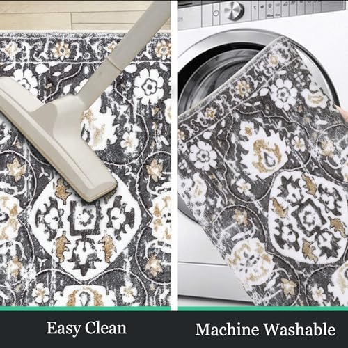 HEBE Indoor Door Mat 2'x3', Washable Welcome Mat for Front Door Entrance