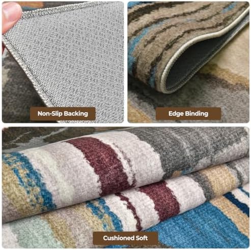 8x10 Modern Abstract Washable Area Rug for Living Room,Bedroom,Dining Room