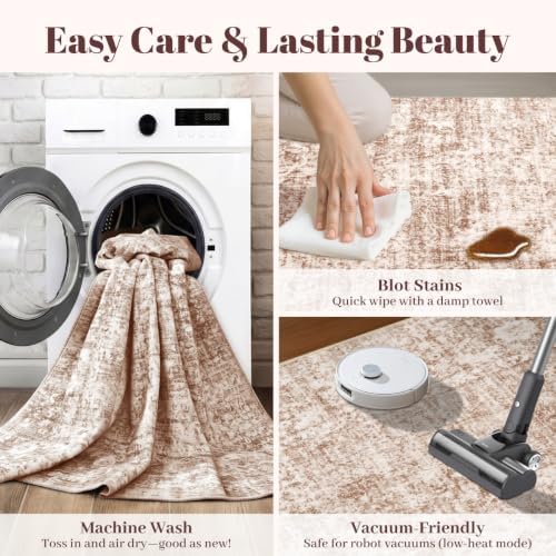 Homemate Washable Rug 5x7 Area Rugs - Vintage Rugs for Living Room
