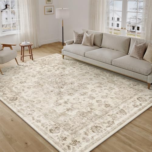 6x9 Beige Neutral Area Rug