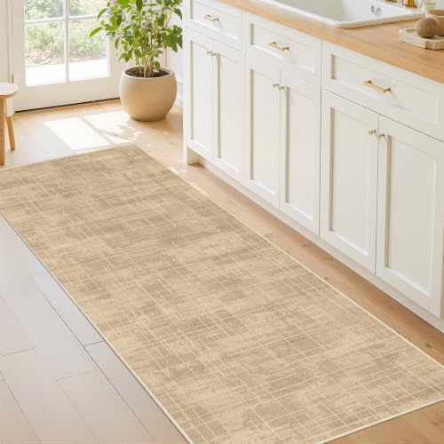 2x6 Runner Rug Non Slip,Washable Hallway Runner Rug,Brown