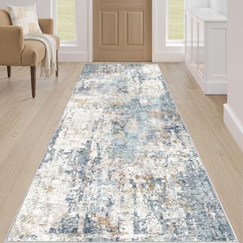 LOONGRUG Runner Rug 3x10 Washable Non-Slip Kitchen Neutral Modern Rug