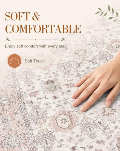 OLANLY 3x5 Washable Accent Rug, Soft Non Slip Carpet for Entryway Bedside