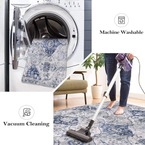 Lahome Moroccan Washable Rug, 2x3 Kitchen Rugs for Entryway Bathroom