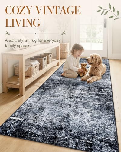 OLANLY 2x5 Washable Runner Rug, Soft Non Slip Carpet for Hallway Kitchen