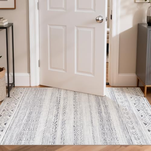 cotiled Washable 3x5 Entryway Rugs: Boho Moroccan Soft Small Rug