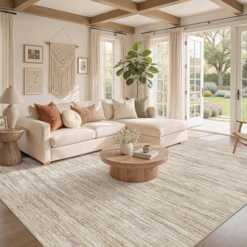 Nakagishi Boho 6x9 Area Rug Living Room Rugs Machine Washable Dark Brown