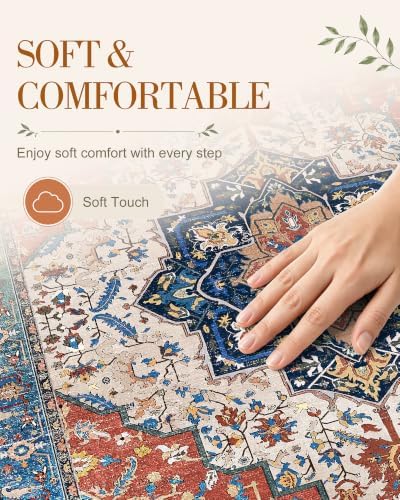 OLANLY 2'6"x14' Washable Runner Rug, Non Slip Carpet for Hallway Kitchen