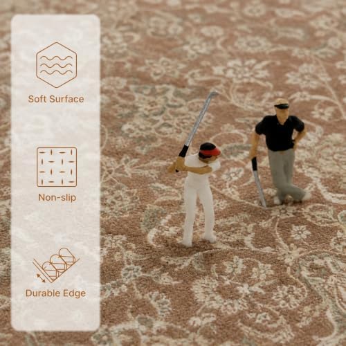 2x3 Area Rug Washable Vintage: Non Slip Throw Rugs for Entryway