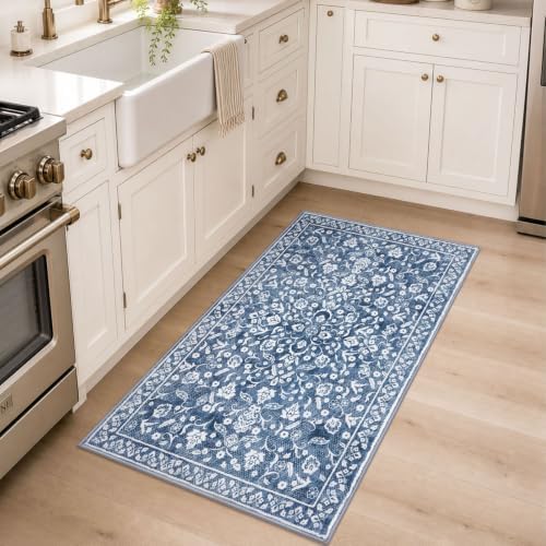 Vintage 2x4 Rug Washable Entryway Runner Non Slip Kitchen Runner