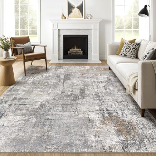 LOONGRUG 8x10 Area Rugs Washable Large Neutral Modern Living Room Rug