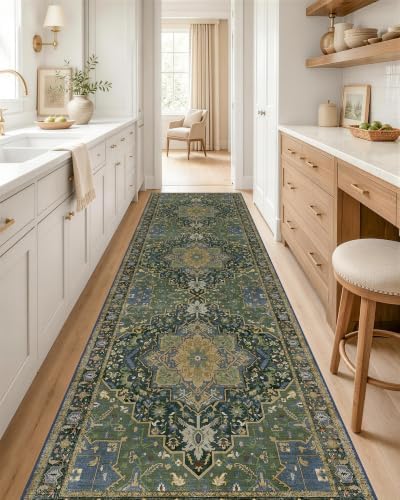 OLANLY 2x8 Washable Runner Rug, Soft Non Slip Carpet for Hallway Kitchen
