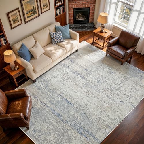 Neutral Washable Rugs 9x12 Area Rugs for Living Room,Bedroom,Dining Room