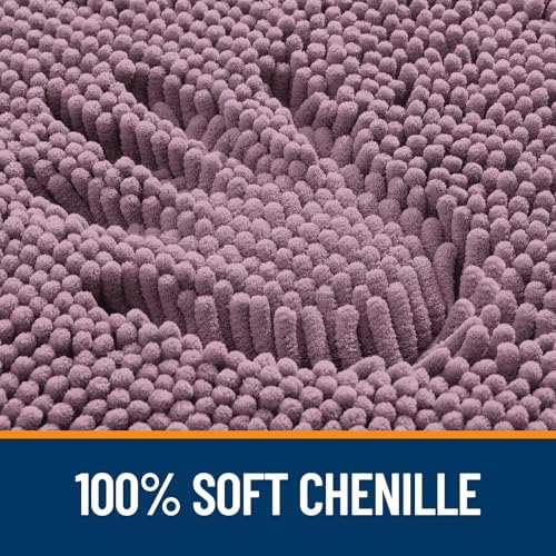 OLANLY Large Bathroom Rugs 59x35, Extra Soft Absorbent Chenille Bath Rugs